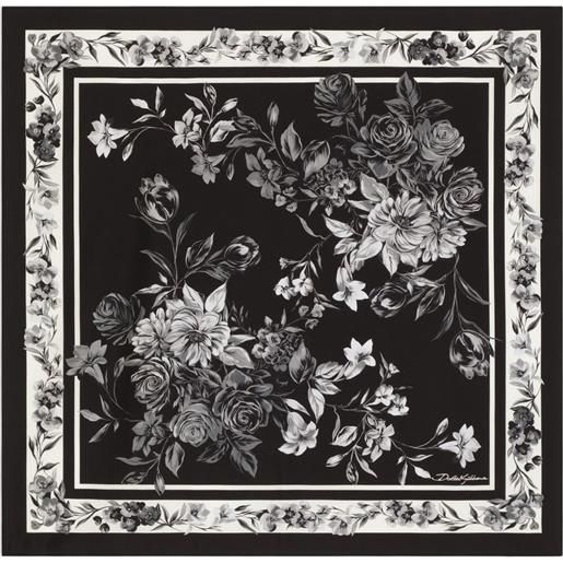 Dolce & Gabbana foulard con stampa a fiori - nero