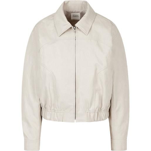 TOMBOY bomber in pelle cruelty-free - grigio