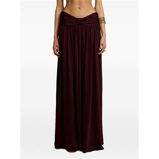 ARCINA ORI gonna alessia lunga drappeggiata - rosso