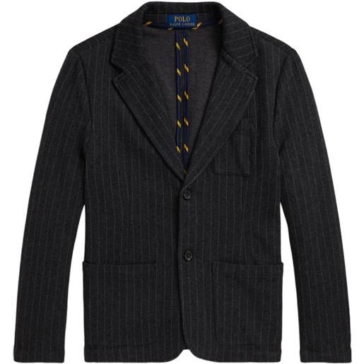 POLO RALPH LAUREN KIDS blazer gessato - nero