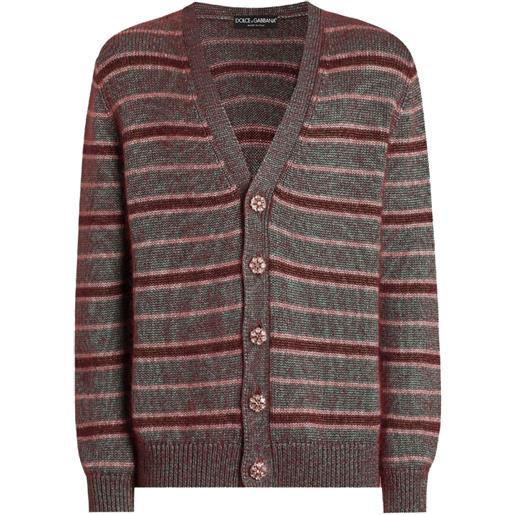 Dolce & Gabbana cardigan a righe - verde