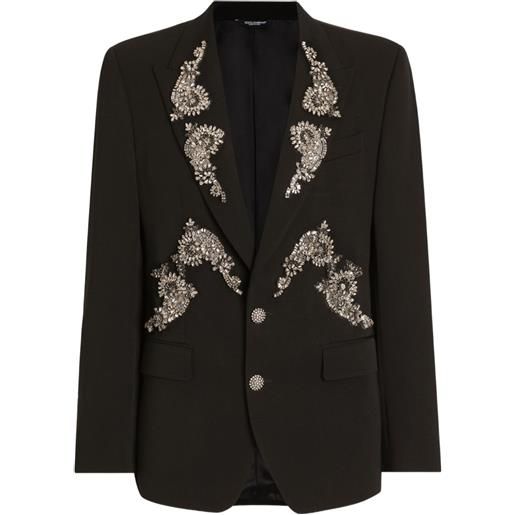 Dolce & Gabbana giacca monopetto con decorazione - nero
