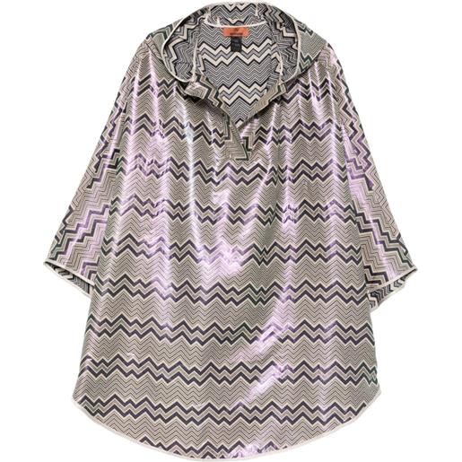 Missoni mantella con motivo chevron - blu