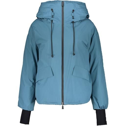 Herno zip-up hooded down jacket - blu