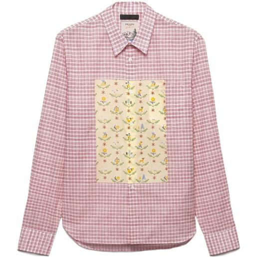 Prada camicia a quadri - rosso