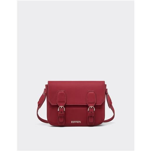 Ferrari messenger bag mini in nabuk - male borse e accessori da viaggio maison red