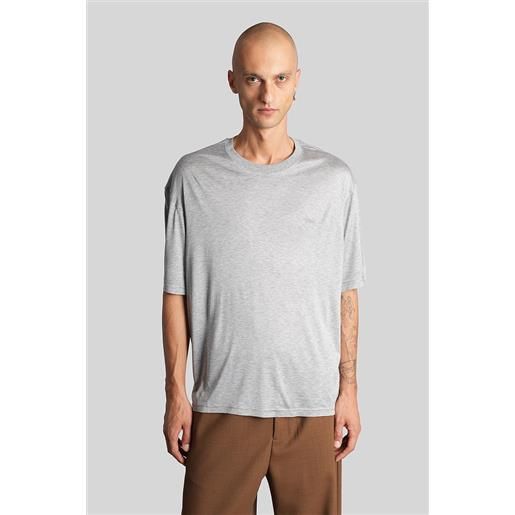 Ami Paris t-shirt in viscosa grigia