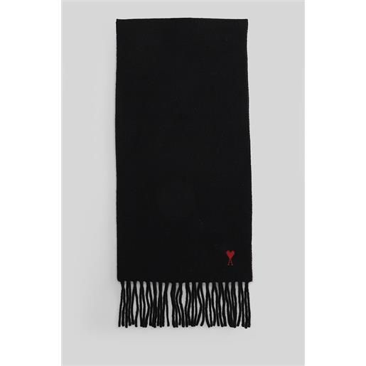 Ami Paris sciarpa in lana nera