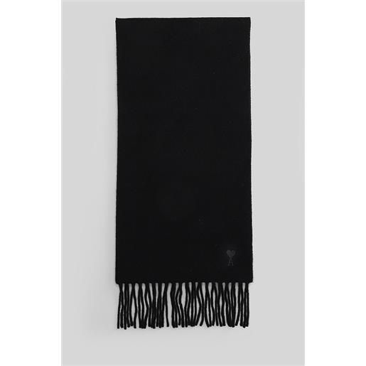 Ami Paris sciarpa in lana nera