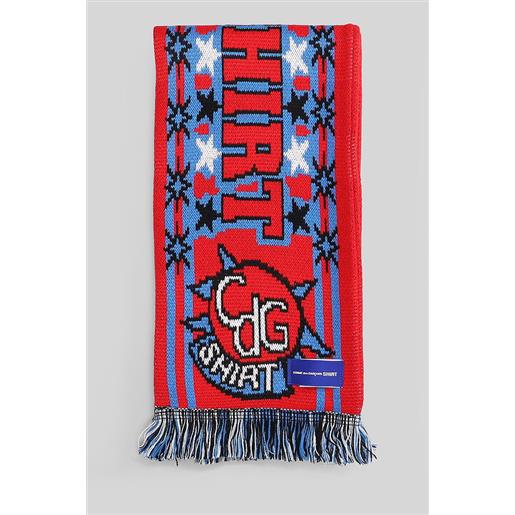 Comme des Garcons shirt sciarpa in acrilico rosso