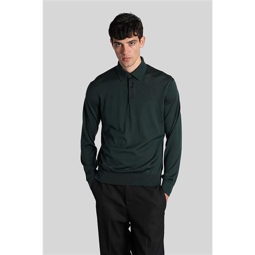 Zegna polo in lana verde