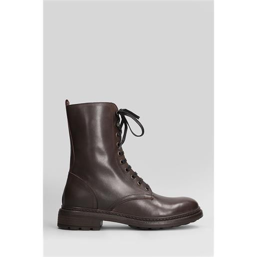 Julie Dee anfibi in pelle testa di moro