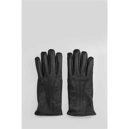 Lardini guanti in pelle nera