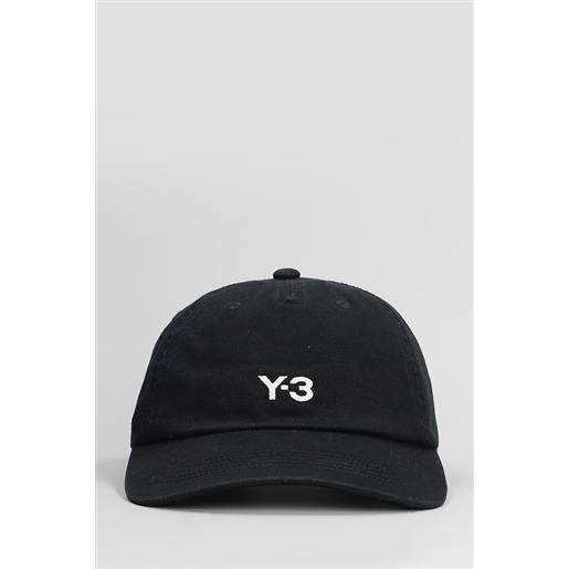 Y-3 cappello in cotone nero