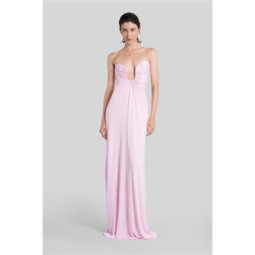 Christopher Esber abito lungo in viscosa rosa