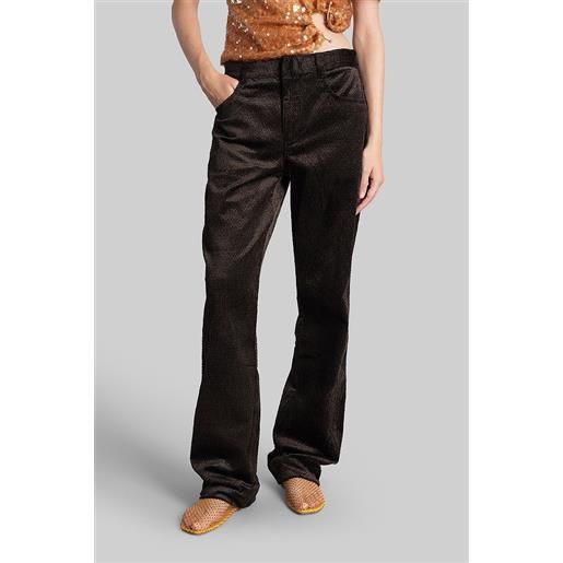 Christopher Esber pantalone in cotone marrone