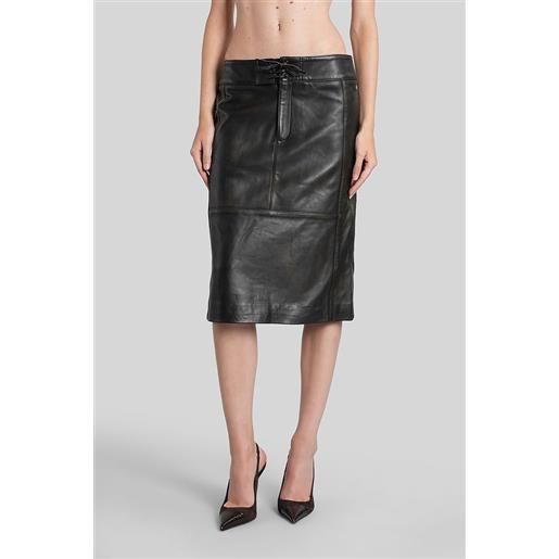 Christopher Esber gonna in pelle nera