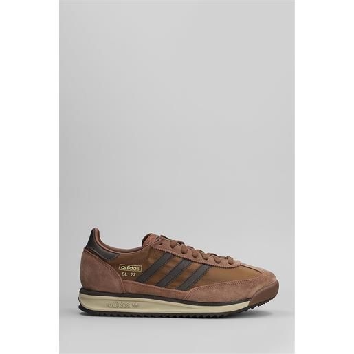 Adidas sneakers sl 72 rs in camoscio e tessuto marrone