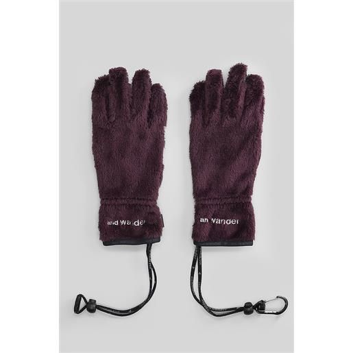 And wander guanti in poliestere viola