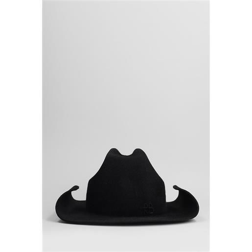 Ruslan Baginskiy cappello cowboy hat in lana nera