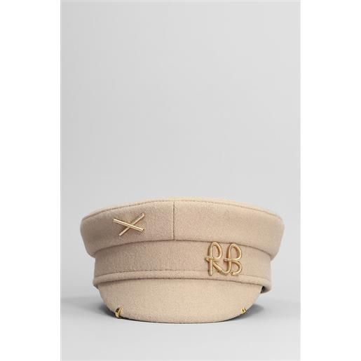Ruslan Baginskiy cappello piercing-inspired in lana beige