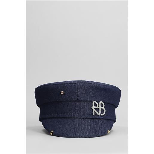 Ruslan Baginskiy cappello pierced in cotone blu