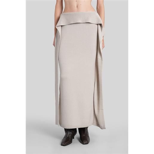 Entire Studios gonna tier skirt in lana grigia