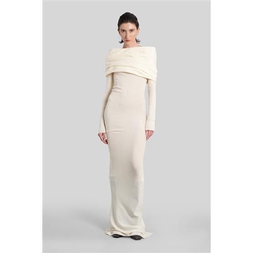 Entire Studios abito lungo cavalier dress in lana beige