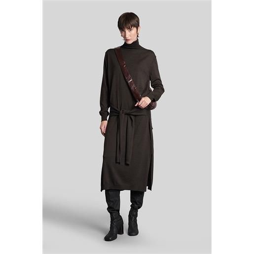 LEMAIRE abito lungo in acrilico marrone