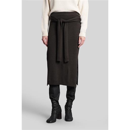 LEMAIRE gonna in acrilico marrone