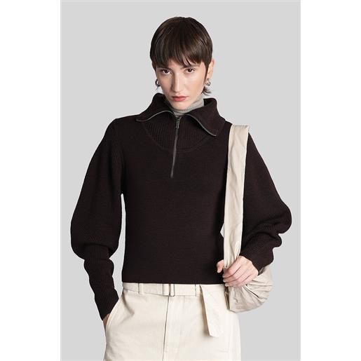 LEMAIRE felpa in lana marrone