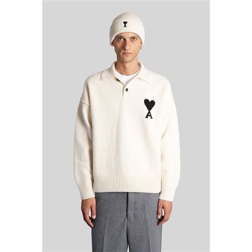 Ami Paris polo in lana beige