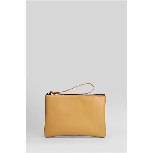 Common Projects pochette in pelle cammello