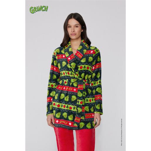 Tezenis vestaglia pile leggero grinch natale donna