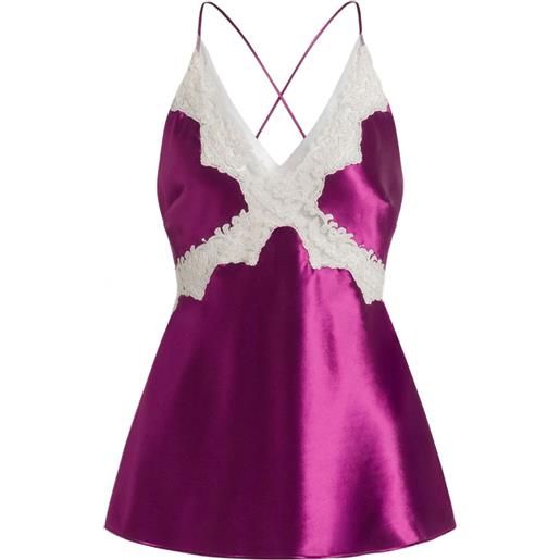 Alberta Ferretti canotta con scollo a v - viola