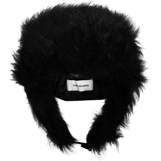 Yves Salomon cappello con paraorecchie - nero