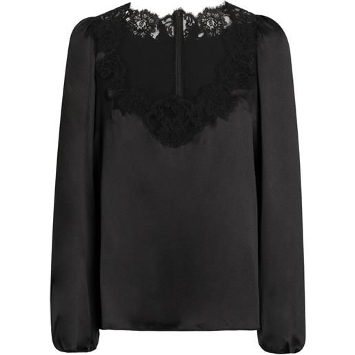 Dolce & Gabbana top con dettaglio in pizzo - nero