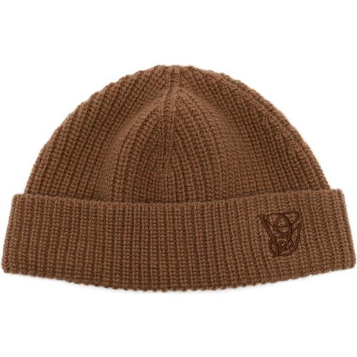 Valentino Garavani berretto con logo ricamato - marrone