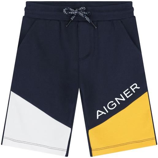 Aigner Kids shorts con logo - blu