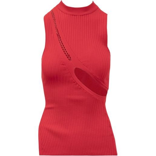 The Attico top a coste con dettaglio cut-out - rosso