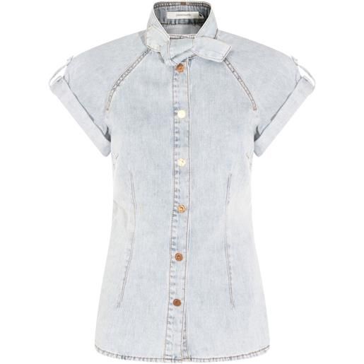 ZIMMERMANN top con nodo sul collo - blu