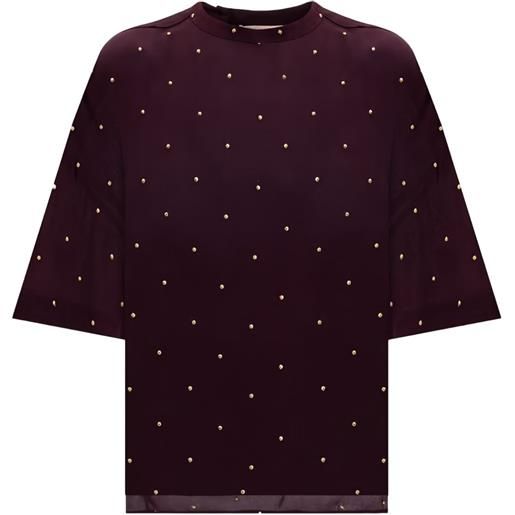 TWINSET t-shirt con borchie - viola