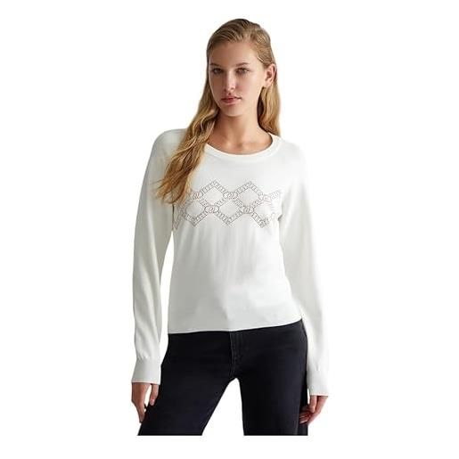 Liu Jo maglione a girocollo tf4286ms63l bianco