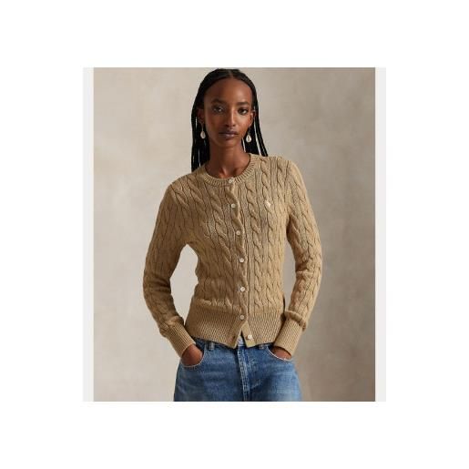 Polo Ralph Lauren per donna. 211971868502 cardigan in cotone lavorato a maglia beige [3304950], casual