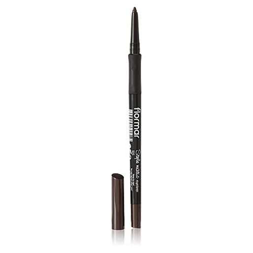 Flormar style matic eyeliner nero - matita occhi automatica waterproof a lunga durata, eyeliner nero intenso con punta morbida e precisa, matita nera occhi ideale per kajal, s01 chocolate cream