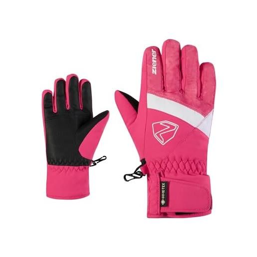 Ziener guanti da sci leif-z per bambini | gore-tex, impermeabili, tie dye pop rosa, 6,5