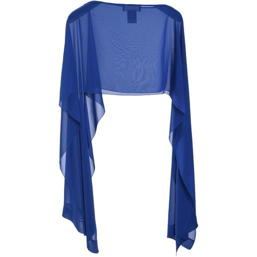 Talbot Runhof mantella in georgette - blu