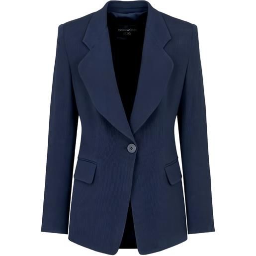 Emporio Armani giacca con bottone singolo e revers classici - blu