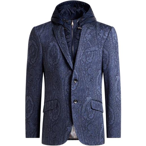 ETRO giacca con motivo arnica jacquard - blu