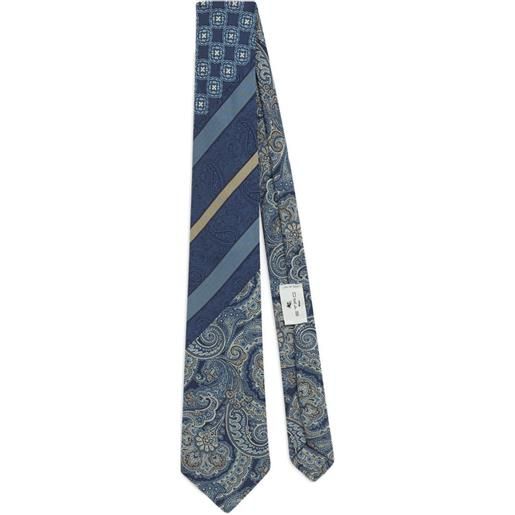 ETRO cravatta con effetto jacquard - blu